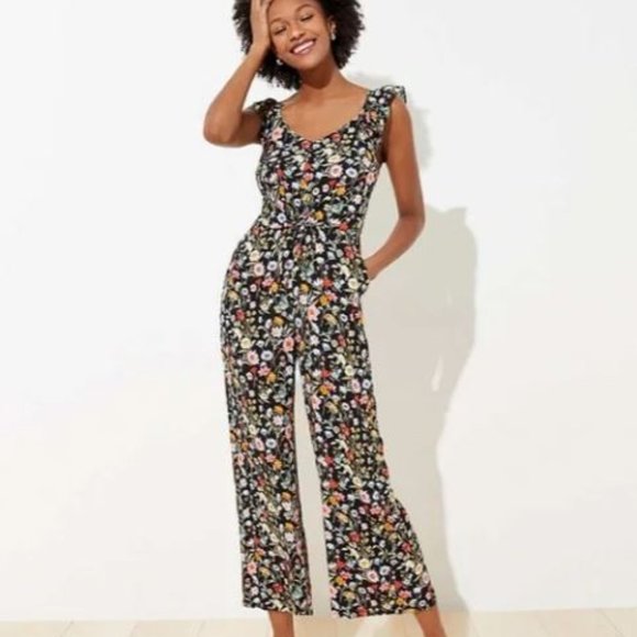 LOFT Pants - Loft Floral Jumpsuit with Pockets